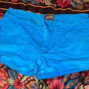 faded blue-aqua shorts